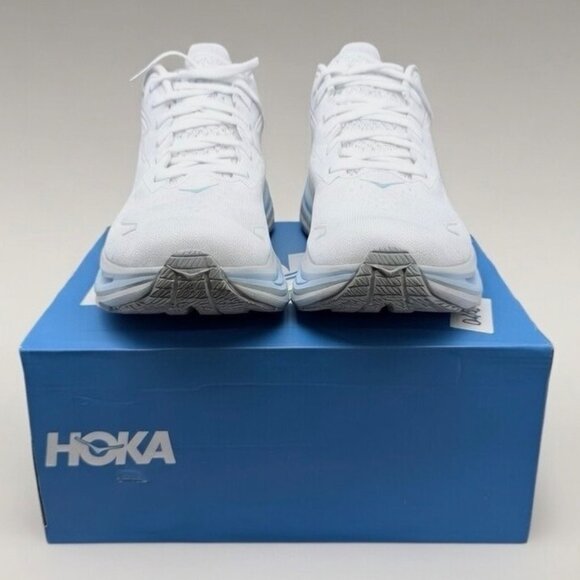 Hoka One One Clifton 10 Mens 12 White /Glacier Blue 1162030/WTGL Running Gym main image 9